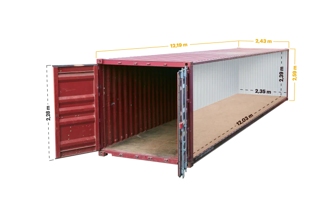 Conteneur standard 40 pieds