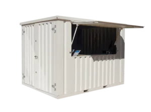 Container Bar Pliable 3 × 2 mètres – Blanc RAL 9016
