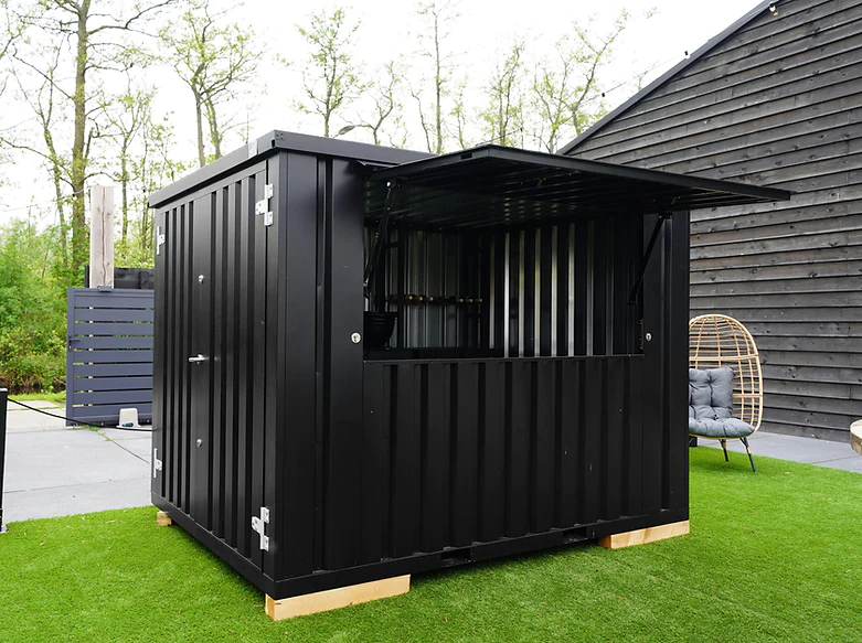 Container Bar Pliable 3 × 2 mètres XL – Noir RAL 9005