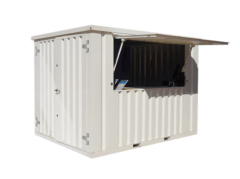 Container Bar Pliable 4 × 2 mètres – Blanc RAL 9016
