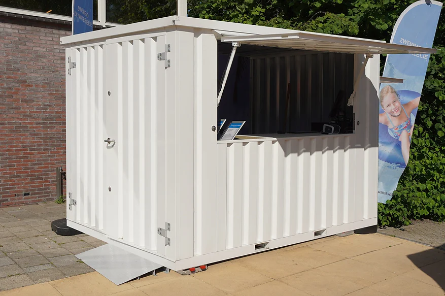 Container Bar Pliable 4 × 2 mètres – Blanc RAL 9016 – Image 2