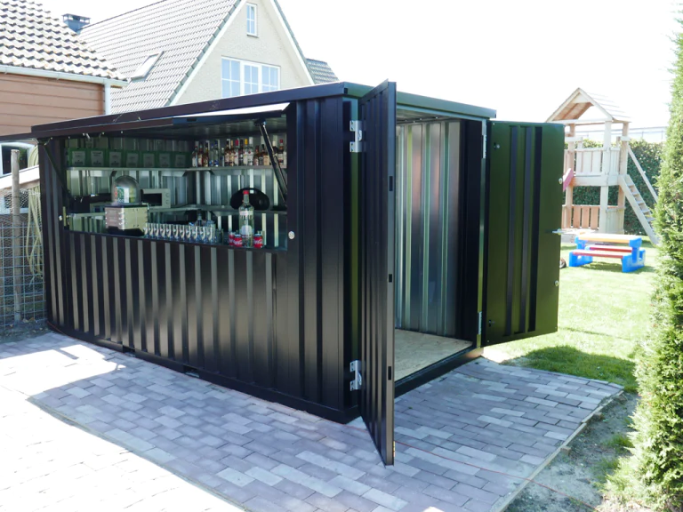 Container bar pliable 4 × 2 mètres – Noir RAL 9005 – Image 5