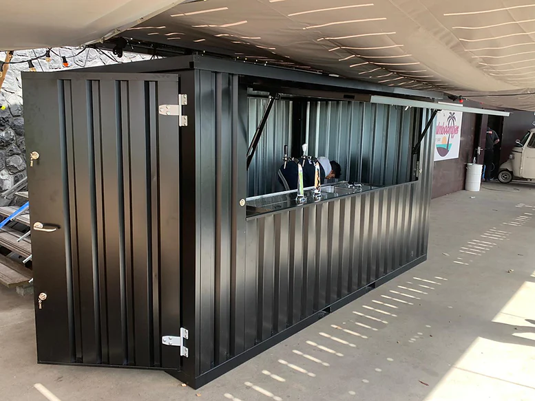 Container bar pliable 4 × 2 mètres – Noir RAL 9005 – Image 4