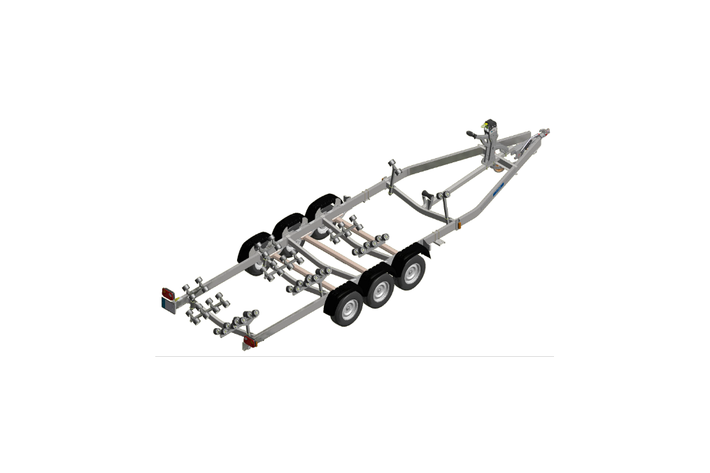 Multi-Rouleaux Freinée OCEANE 3 ESSIEUX PTAC 3500Kg O353S-90