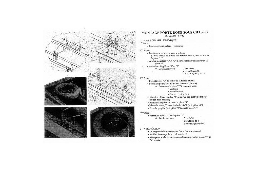 Support de Roue de Secours : PANIER SOUS CHASSIS 66 – Image 2